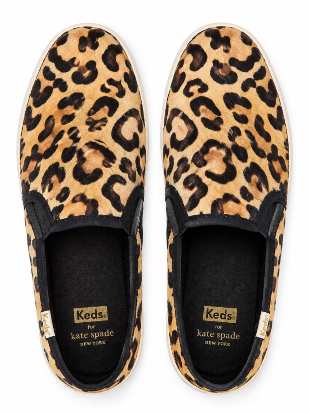 Kate Spade Keds 9 Collaboration Double Decker Mule calf hair leopard print chic